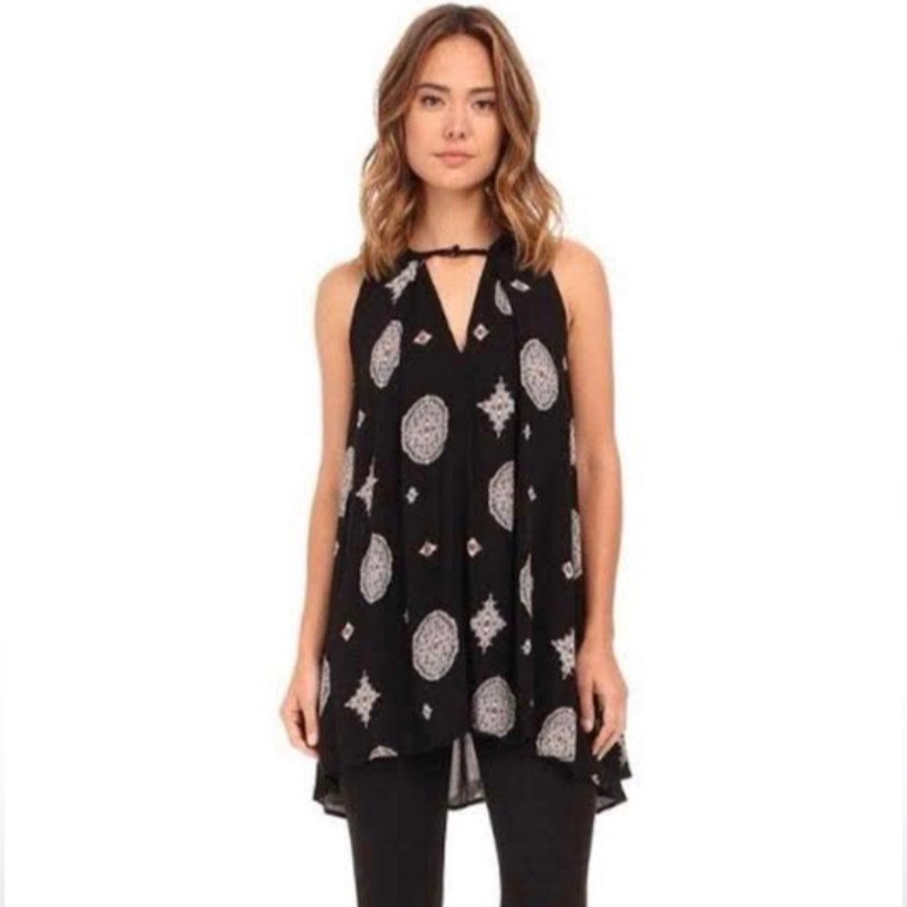 Free People retro medallion tree swing tunic dress